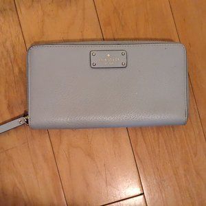 Kate Spade - Grey Continental Wallet w/ Gold Hardware